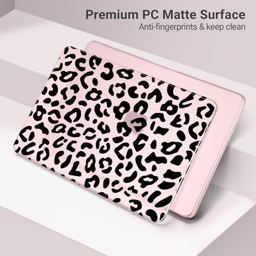 MOSISO Leopard Grain Hard Case Compatible with MacBook Neo 13 inch 2026 Release Model A3404, 3 in 1 Crack-Resistant Protective Hard Shell Case&Keyboard Cover&Screen Protector, Blush - color: Blush