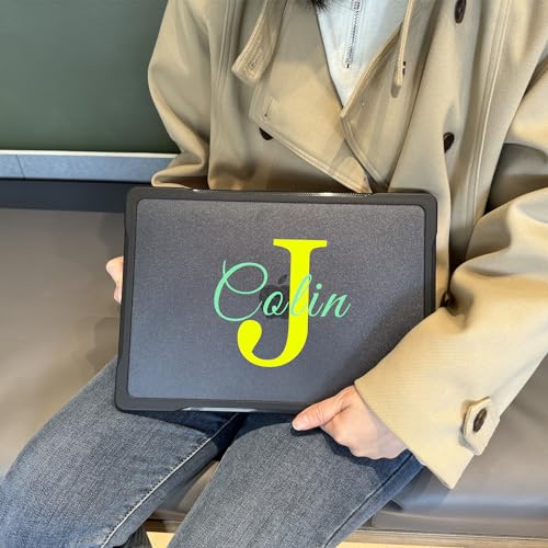 Batianda Ultimate Custom Name Case for MacBook Air 13.6 inch 2022-2026 | Fits M2/M3/M4/M5 Model, Add Your Name or Initials, Lightweight Slim Design, Carbon Fiber Side Texture, Matte Hard Shell - color: Customizable Name