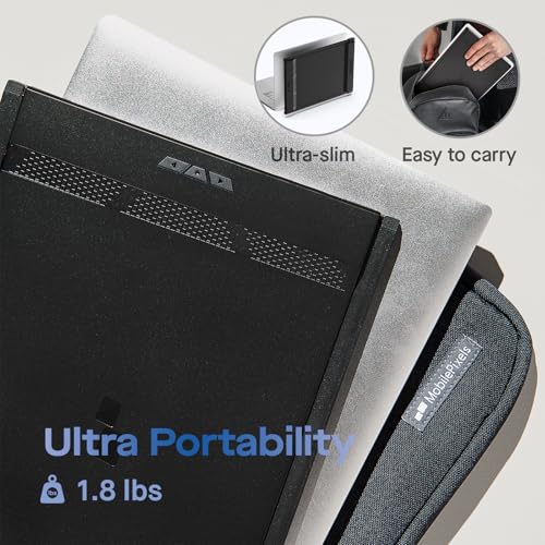 Mobile Pixels Duex Max DS Portable Monitor for Laptops (2026 Upgraded) | 14.1" Full HD IPS Laptop Screen Extender, USB C/HDMI Powered Plug and Play, Windows/Mac/Android/Switch Compatible - size: 14.1 inches