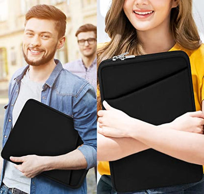 Laptop Sleeve, Durable Briefcase Shockproof Protective Case, Handbags Portable Laptop Bag for 15.6 inch HP Dell Asus Lenovo Notebook Computer with Front Pocket, Black | Laptop Case, Handbags Briefcase Laptop Bag Compatible with 14" MacBook Air/Pro HP Asus