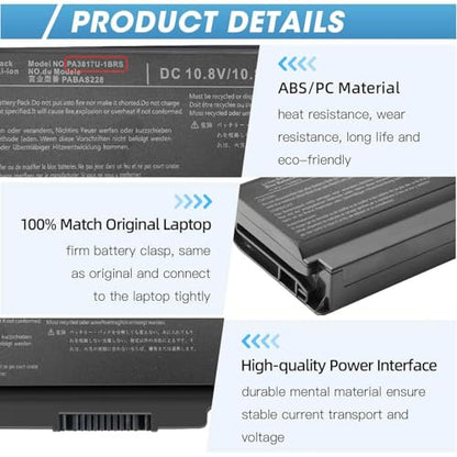 PA3817U-1BRS Battery for Toshiba Satellite P755 P745 L755 L755D L775 L775D | L745 L655 L675 L645 C655 C675 A655 M645 Series P745-S4320 L755-S5153 L655-S5097 L675D-S7104 PA3818u-1BRS PABAS228