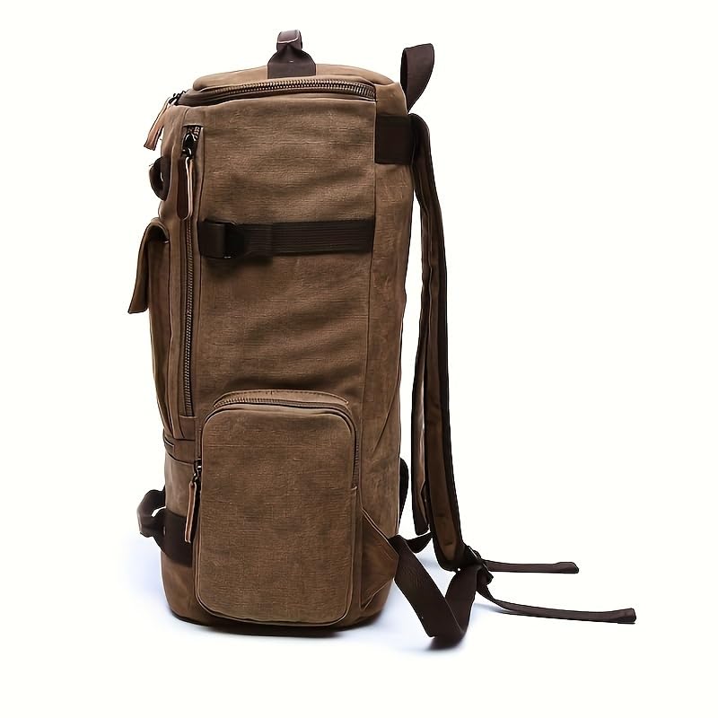 Laptop Backpack for Men 15.6-inch Travel - Satchel Purse Computer Case Laptop Bag Large Capacity Haking Weekender Fashion Canvas Khaki - color: Khaki-501