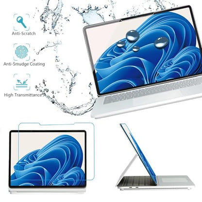 Megoo ArmorShield Screen Protector for Surface Laptop Studio 2/1, 14.4 Inch 9H Tempered Glass Film, HD Clear, Scratch Resistant, Surface Pen & Case Friendly, 2 Pack - size: Studio 1/2 14.4"