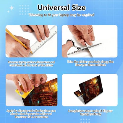 Universal Laptop Skin Sticker Decal for 11.6”12" 13" 13.3" 14" 15" 15.4" 15.6" Reusable Waterproof Scratch-Scratch Resistant Protective Vinyl Laptop Notebook Skin Stickers - Books - color: Books