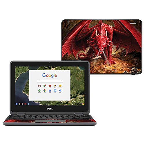 MightySkins Skin Compatible with Dell Chromebook 11" 3180 - Angry Dragon | Protective, Durable, and Unique Vinyl Decal wrap Cover | Easy to Apply, Remove, and Change Styles | Made in The USA - color: Angry Dragon