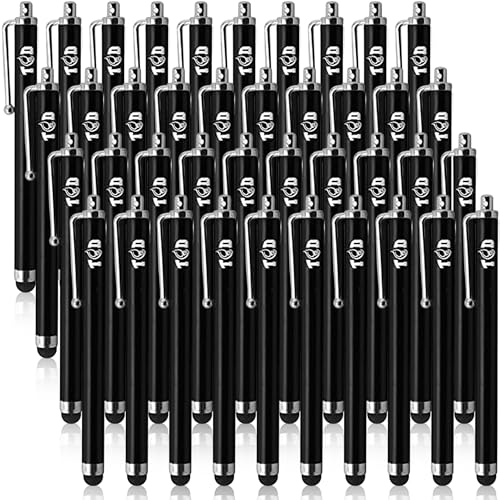 TCD 40 Pack Stylus Pen Set - Touch Screen Devices, Thick Rubber Tip - Black | Universal Capacitive Pen for iPad, iPhone, Tablet, Laptop, Premium Bulk Stylus Pens for Writing, Drawing, and Note Taking - color: Black, size: 40 Pack
