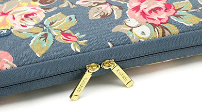 kayond Water-Resistant Canvas 15.6 Inch Laptop Sleeve-Blue Water Hyacinth - color: Blue water hyacinth, size: 15-15.6 inch