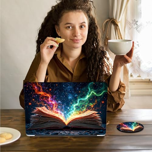 Laptop Skin Sticker Decal 15.6 Inch,12 13 13.3 14 15 15.6 in Laptop Netbook Skins for Notebook,Art Decal Removable Waterproof Scratch Resistant,Universal Vinyl Cover,Book Colorful - color: Book Colorful