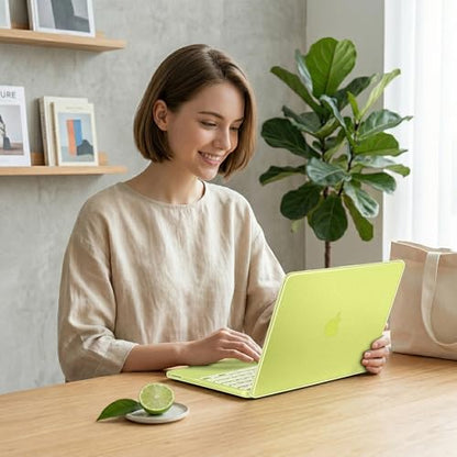 Matte Frosted Compatible with MacBook Neo 13 Inch 2026 (Model A3404 | A18 Pro Chip) | Anti-Crack & Scratch & Fingerprint | 100% Match Official Color Citrus - color: Matte Citrus Clear