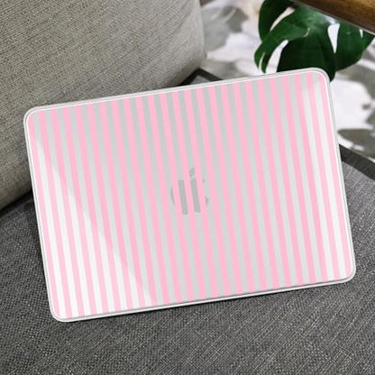 MEEgoodo Printed Case for New MacBook Neo 13 inch 2026 Release(Fit Model A3404), Laptop Hard Shell Cases with Keyboard Skin & Screen Protector & Webcam Covers, Pink Stripes - color: Pink Stripes