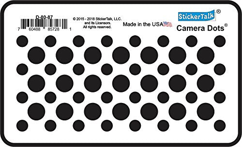 StickerTalk Original Camera Dots Webcam Covers | 1 sheet with 2 sizes: 0.25 in. dia. and 0.375 in. dia.