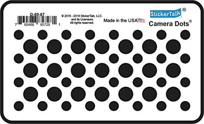 StickerTalk Original Camera Dots Webcam Covers | 1 sheet with 2 sizes: 0.25 in. dia. and 0.375 in. dia.