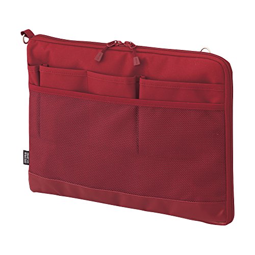 LIHITLAB Laptop Sleeve, Water & Stain Repellent, Horizontal, 13.4" x 9.8", Red (A7681-3) - color: Red, size: 13.4 x 9.8 inches, style: Horizontal