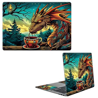 Laptop Skin Sticker Decal, Universal Protective Cover Fit 12 13 14 15.6 Inch Notebook, Reusable Water-Resistant Vinyl Decal w/ 2 Wrist Pads for Business Travel Office, Baby Dinosaur - color: Baby Dinosaur