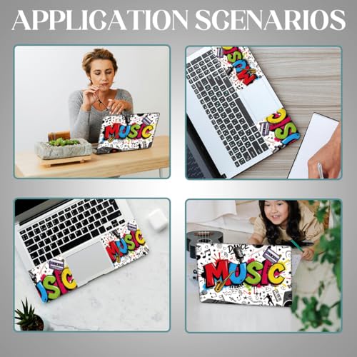 SUPERDANT Laptop Skin Sticker Music Graffiti Laptop Decals Personalized Universal Notebook Computer Wrap Vinyl Skin Stickers Cover Art Decal Removable 12-15.6 Inch Waterproof Scratch-Resistant Gifts - style: Music Graffiti