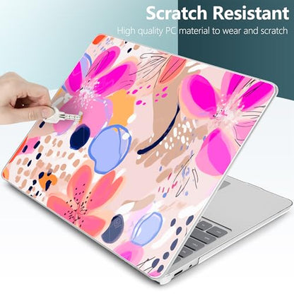Batianda Case for Microsoft Surface Laptop 13 inch 2025 2026, Pink Stamens | Fits Model 2095, Artistic Patterns Ultra-Slim Lightweight Scratch-Resistant Hard Shell with Professional Protection - color: Pink stamens