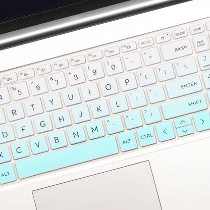 Keyboard Cover for HP 15.6 Laptop 15-fc 15-fd Series 15t-fd000 15z-fc000 15-fc0025dx 15-fc0245dx 15-fc0093dx 15-fc0041wm 15-fc0081nr 15-fc0037wm 15-fc0072ns 15-fc0081nr fc0013od 15-fc0025dx - color: OmbreMint