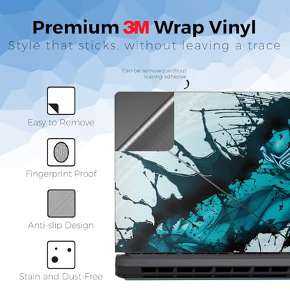 Laptop Skin Compatible with Asus ROG Strix G16 (2025) - Wild Splash - Premium 3M Vinyl Protective Wrap Decal Cover - Easy to Apply | Crafted in the USA by MightySkins - color: Wild Splash, size: ROG Strix G16 (2025) Top Skin Only, style: Matte Finish