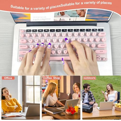 Keyboard Cover for Long Nails with Tactile Markers | Heart-Shaped Silicone Anti-Static Keys Protector, Universal Fit for MacBook Air/Pro (2020-2024 Models) - size: Keyboard Cover