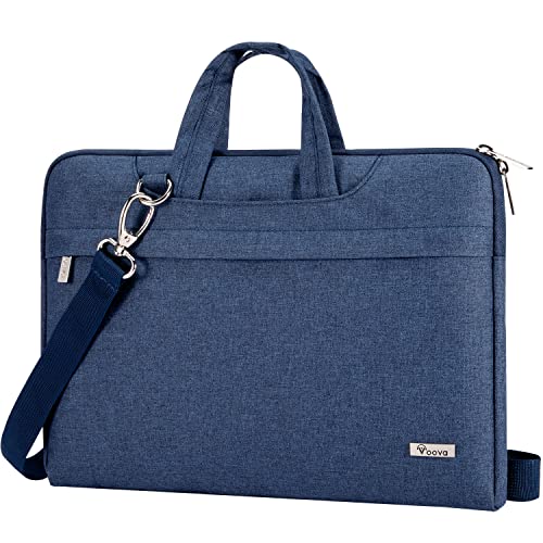 Voova 15.6-15 Inch Laptop Sleeve with Handle, MacBook Sleeve, Blue | Splash-proof 15.6-inch laptop sleeve with handle and removable strap; fits notebooks and MacBook Pro for daily commute - color: Blue, size: 14-15.6In & 2019 New Macbook Pro 16 Inch