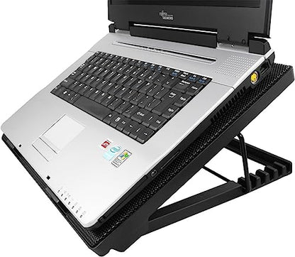 Laptop Cooling Pad 17inch 15.6 14 13 12inch Gaming Cooler Pad Chill Mat 5 Quiet Fans LED Lights and 2 USB 2.0 Ports Adjustable Mounts Laptop Stand Height Angle - color: Gaming 5Fan 12-17inch