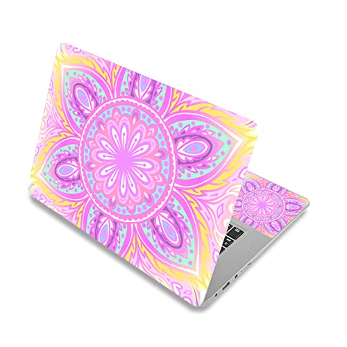 Laptop Skin Sticker Decal,12" 13" 13.3" 14" 15" 15.4" 15.6 inch Laptop Skin Sticker Cover Art Decal Protector Notebook PC 15.6" Universal Vinyl Cover (Mandala Art) - color: Mandala Art