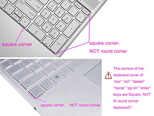 Keyboard Skin Compatible for 15.6" HP Pavilion X360 15-br075nr, HP Envy x360 15m-bp 15m-bq, HP Spectre x360 15-ch,HP Pavilion 15-cb 15-cc 15-cd 15-bw 15-bs & 17.3" HP 17M-ae 17-bs Series -Purple Ombre - color: Purple Ombre