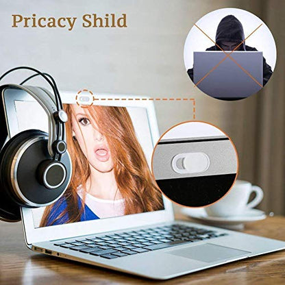 Webcam Cover Slider, Laptop Camera Cover 0.027in Ultra-Thin Fits Smartphones Tablets Macbooks Computers Desktops with Strong Adhensive, Protecting Privacy and Securtiy (6 Pack)