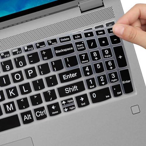 Large Print Keyboard Cover for Lenovo Yoga 7i 15.6" 16", IdeaPad 3/IdeaPad 3i 15.6 17.3, IdeaPad 5/IdeaPad 5i 15.6 17.3, IdeaPad Flex 5/Flex 5 15.6, Yoga Slim 7 15, IdeaPad Slim 7 15.6, ThinkBook 15 - color: Bold black