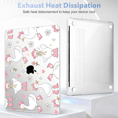 May Chen Case for MacBook Pro 13 inch M2 2023,2022,2021,2020 A2338 M1 A2251 A2289, Plastic Hard Shell Cover for MacBook Pro 13" with Touch Bar Fits Touch ID, Cute Goose Spring - color: Cute Goose Spring