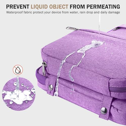 Voova Laptop Sleeve Case 13 14 Inch Compatible with MacBook Air 13 M2/3/4, MacBook Pro 13/14,13.5”Surface Laptop 4/5, 2 in 1 Waterproof Computer Bag with Detachable Accessory Pouch, Lavender - color: Lavender, size: 13-14 Inch (13.4 x 9.84 x 1.18 in)