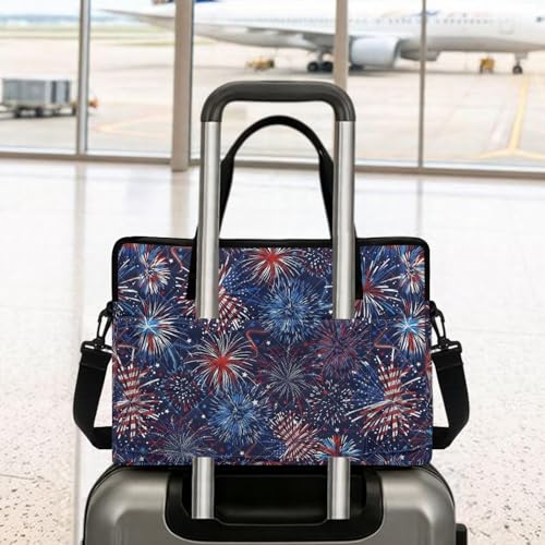 Laptop Sleeve, Laptop Cover with Adjustable Strap Computer Bag Tablet Notebook Sleeves Handbag Messenger Briefcase - color: America 250