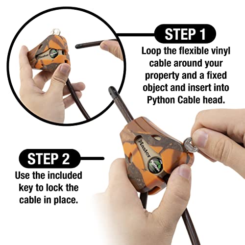 Master Lock Cable Lock, Python Adjustable Keyed Cable Lock, 6 ft. Long Cable, 2 Pack Mossy Oak Blaze Camouflage