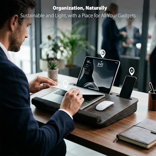 Vigo Wood Laptop Trays LS02X (Cambridge & Black) - color: Cambridge & Black