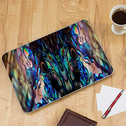 Custom Fit Made to Order Laptop Notebook Skin Vinyl Sticker Cover Decal Fits 13.3" 14" 15.6" 16" HP Lenovo Apple Mac Dell Compaq Acer|Abalone Blue Black Shell Design - color: Style 7