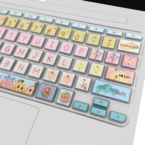 Keyboard Cover Skin for HP Chromebook 11 x360 11.6,G2/G3/G4/G5/G6 EE/G7 EE 11.6, 14-ca 14-ak14-X Series/HP Chromebook 14 G2 G3 G4 Keyboard Protector,Cute Fruits - color: Cute Fruits