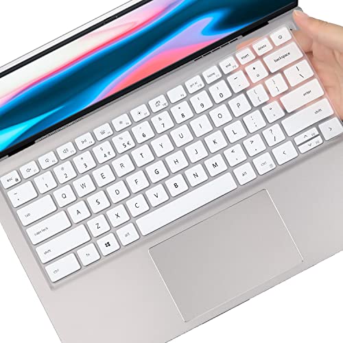 Keyboard Cover for Dell Inspiron 14 5410 5415 5418 5420 5425 5430 7415 7420 7425 7430 7435, Dell Inspiron 16 5620 5625 5630 7620 7630 16 inch, Inspiron 13 5310, Latitude 3320 3420 Keyboard Skin -White - color: White