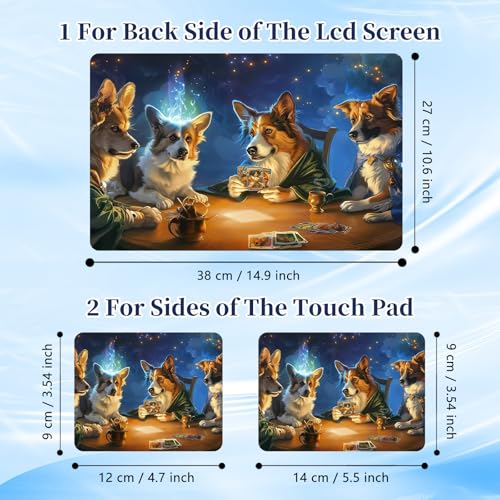 Universal Laptop Protective Skin,Trim-to-Fit Vinyl Sticker for 13–16 Inch Laptop,MacBook,Tablet & Notebook,Scratch-Proof Waterproof Cover,Dogs Playing Card Game - color: Dogs Playing Card Game