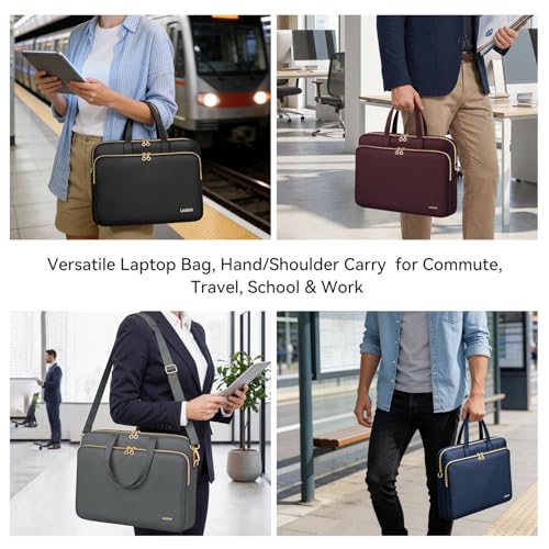 Laptop Case Bag Women Men Computer Sleeve Compatible with MacBook/Dell/HP/Acer/ASUS, Waterproof Shoulder Carrying Briefcase, Grey, 17-17.3 Inch - color: Heather Grey, size: 17.3 inch