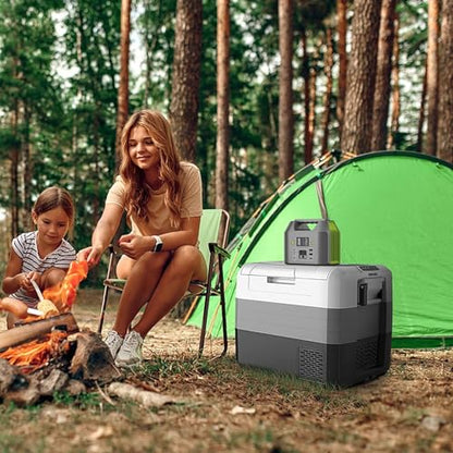 EnginStar Portable Power Station, 150W 155Wh Power Bank with 110V AC Outlet, 6 Outputs External Battery Pack Portable Backup Battery Laptop Charger with LED Light for Home Camping - color: Green