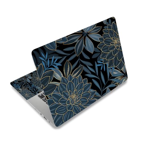 12 13 14 15 15.4 15.6 Inches Laptop Skin Sticker Decal Universal Netbook Skin Sticker Reusable Soft Notebook Art Protector Cover Decal, Blue Flower - color: Blue Flower