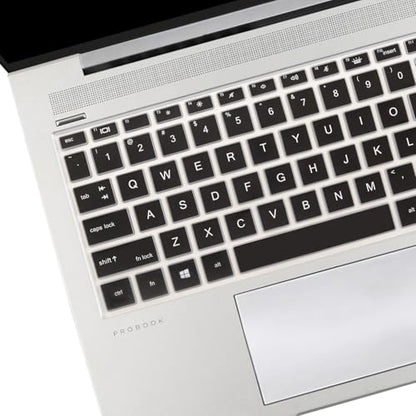 MUBUY Keyboard Cover for 14" HP Probook 440 445 G8 G9 G10, HP Probook 640 G7 G8 Laptop 14 inch, HP Probook 14 Laptop Keyboard Protective Accessories (NOT Fit Probook 440 445 G11 G5 G6 G7)-Black - color: Black