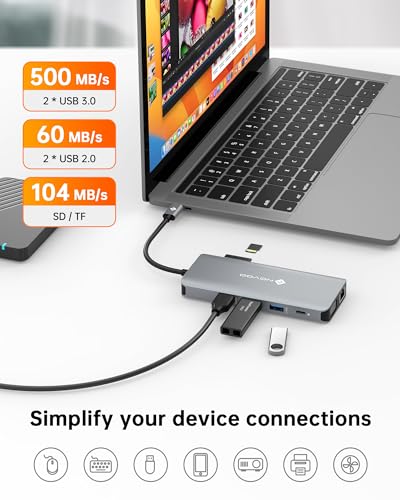 USB C Docking Station Dual HDMI Adapter, 11 in 1 Multi Display Docking Station Dual Monitor with 2 HDMI, VGA, 100W PD, 4 USB, USB C Hub Multiport Dongle Compatible with MacBook/Dell/HP/Lenovo Laptops - style: 11-in-1