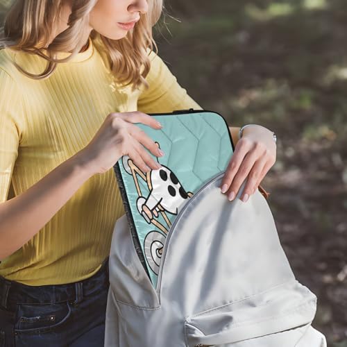 Sweet Giraffe Bike Padded Laptop Sleeve Case 13 Inch Soft Quilted Laptop Bag Waterproof Computer Sleeves - color: Sweet Giraffe Bike, size: Medium