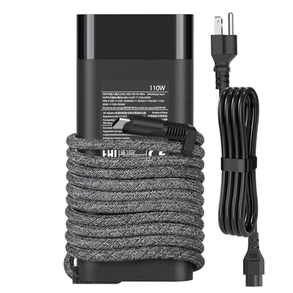 110W USB-C Laptop Charger Compatible with HP ZBook Firefly 16 G9 G10 EliteBook 865 G9 860 G10 Dragonfly Pro Chromebook14 Ceramic White HP Elite Dragonfly G3 Series G3 Notebook PC AC Adapter