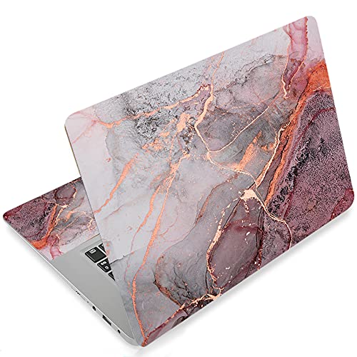 Laptop Skin Sticker Decal,13.3" 14" 15" 15.4" 15.6 inch Laptop Universal Vinyl Skin Sticker Cover,Dustproof Waterproof Reusable Art Decal Protector with Free 2 Wrist Pads (Marble 3) - color: Marble 3