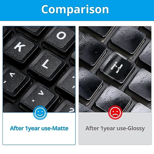 English Keyboard Stickers [5 in 1],Super Clear Large Print Bold White Letters on Black Background English US Keyboard Letter Stickers for Laptop Desktop Computer Alphabet Sticker-Matte - color: Big Font White Letter