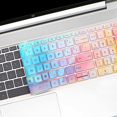 Colorful Keyboard Cover for 15.6" HP ProBook 450 G8 G9 G10/ProBook 455 G8 G9 G10/Probook 650 G8, HP ProBook 15.6 Laptop Keyboard Skin (NOT FIT The ProBook 450 455 650 G7 G6 G5 G4 G3) - color: Colorful