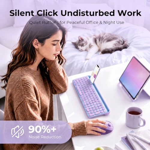 seenda Wireless Trackball Mouse, Ergonomic Bluetooth Rollerball Mice,Purple | USB-C rechargeable, 3-device Bluetooth+2.4G USB, thumb control, 5-level DPI and space-saving comfort for laptop, PC and Mac. - color: Purple