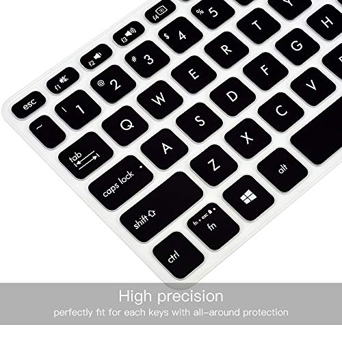 ImComor Keyboard Cover For Asus VivoBook F512DA F512FA F512JA X512FA X512DA X515JA S512 S530UA S530FA 15.6 Inch Laptop Accessories, Black